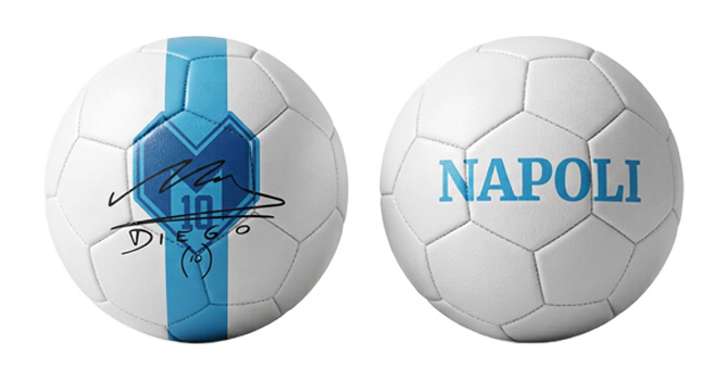(Mis 1) Mini Ball MARADONA Napoli (Bianco/Azzurro)…x60/100